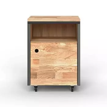 Ящик на колесах hiba (laredoute) коричневый 40x56x45 см.