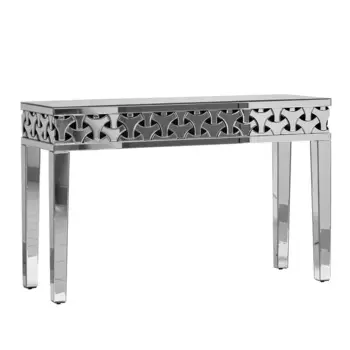 Зеркальная консоль (garda decor) серебристый 124x78x41 см.