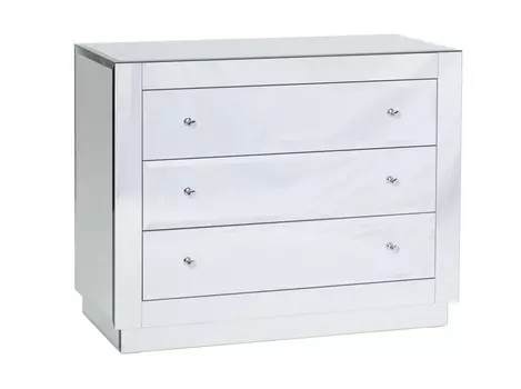 Зеркальный комод мишель (francois mirro) серебристый 105.0x83.0x50.0 см.