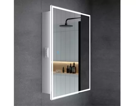 Зеркальный шкаф rita (alavann) белый 60x80x15 см.