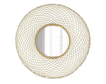 Зеркало аарон (francois mirro) золотой 89.0x89.0x6.0 см.