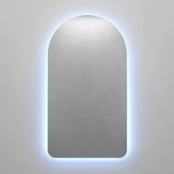 Зеркало арка с холодной подсветкой arkelo nf led s (genglass) серый 50x90x2 см.