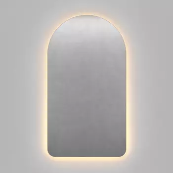 Зеркало арка с тёплой подсветкой arkelo nf led s (genglass) серый 50x90x2 см.