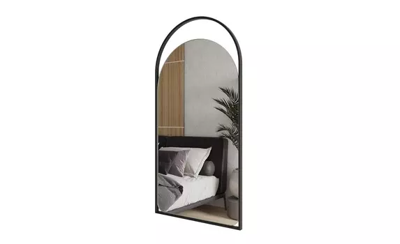 Зеркало arkelo black (genglass) черный 52x102x2 см.