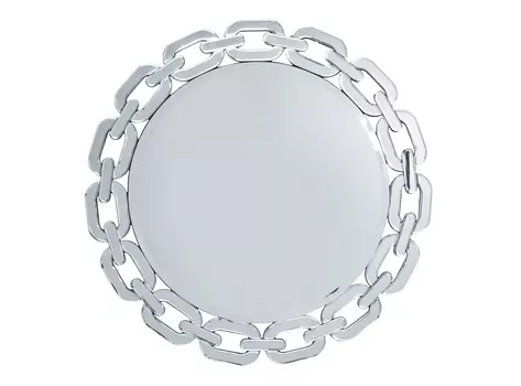 Зеркало chain (kare) серебристый 91x91x2 см.