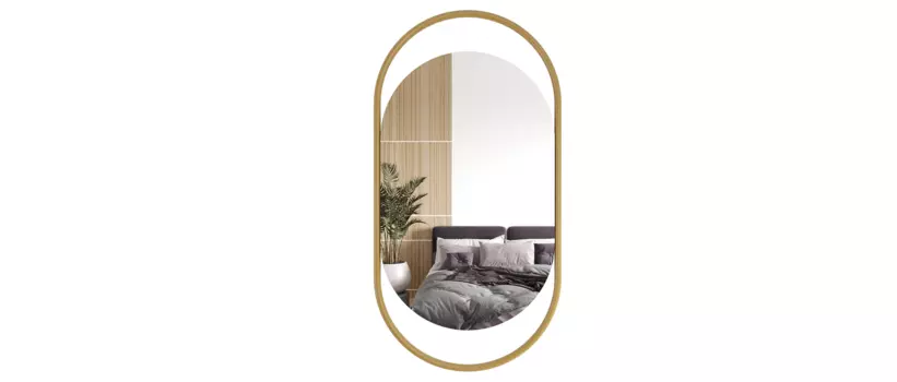 Зеркало evelix gold (genglass) золотой 54x104x2 см.