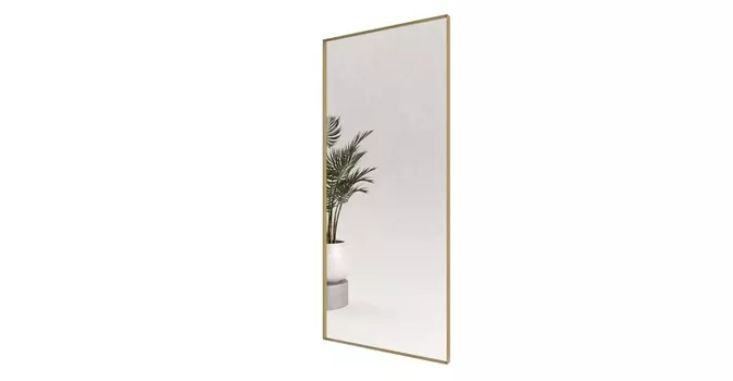 Зеркало halfeo gold (genglass) золотой 100x200x2 см.