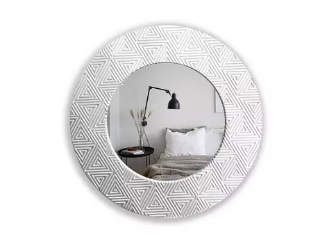 Зеркало круглое настенное pyramid 75 (inshape) серебристый 3 см.