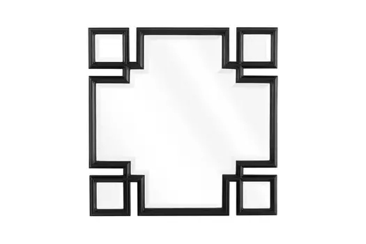 Зеркало квадратное valencia (garda decor) черный 70x70x3 см.