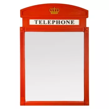 Зеркало little british (bountyhome) красный 101.0x69.0x2.0 см.