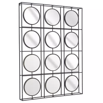 Зеркало настенное bursa (to4rooms) черный 100x135x10 см.