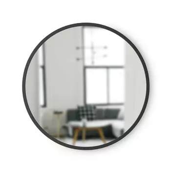Зеркало настенное hub (umbra) черный 3 см.