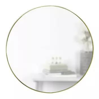 Зеркало настенное hubba d86 см латунь (umbra) серебристый 1 см.