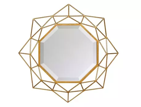 Зеркало настенное «леонардо» (object desire) золотой 60x60x5 см.