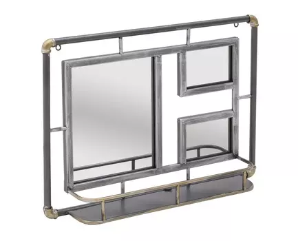 Зеркало настенное margod (to4rooms) серый 70.0x51.0x12.0 см.