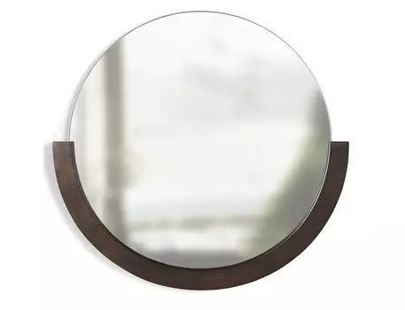 Зеркало настенное mira (umbra) коричневый 56x53x2 см.