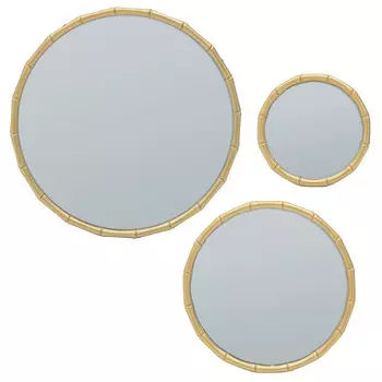 Зеркало настенное, набор 3 шт knoller (to4rooms) золотой 2.0 см.