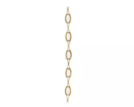 Зеркало настенное typhaine (to4rooms) золотой 8.5x127.5x1.0 см.