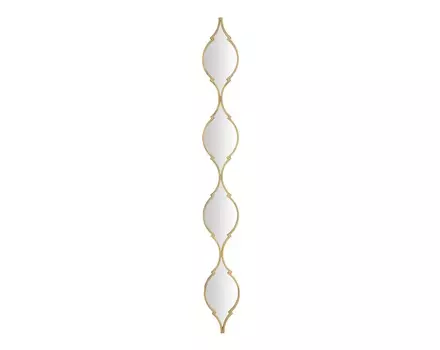 Зеркало настенное wanne (to4rooms) золотой 15.5x122.0x2.0 см.