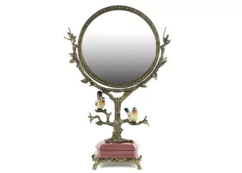 Зеркало настольное (glasar) золотой 6.5x57.0x8.25 см.