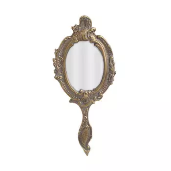 Зеркало настольное tamera (to4rooms) золотой 12.0x25.0x2.0 см.