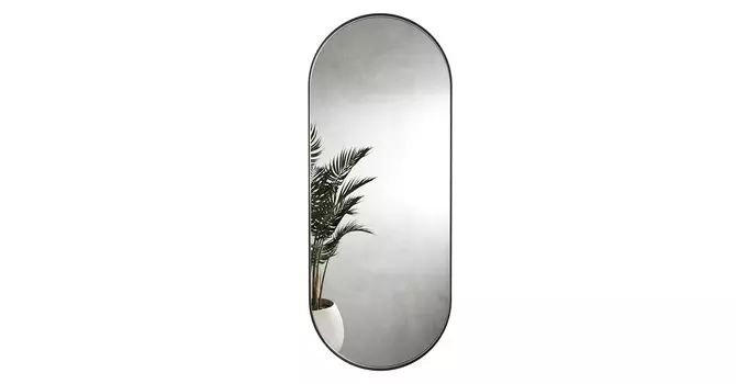 Зеркало nolvis black (genglass) черный 51x136x4 см.