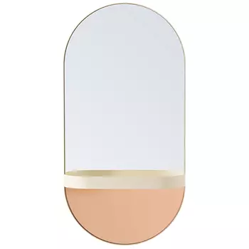 Зеркало oval (remember) бежевый 30x60x10 см.