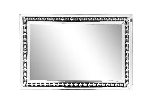 Зеркало прямоугольное декоративное (garda decor) серебристый 103x70x1 см.