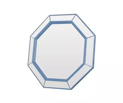 Зеркало ручной работы морское (bountyhome) голубой 60.0x60.0x5.0 см.