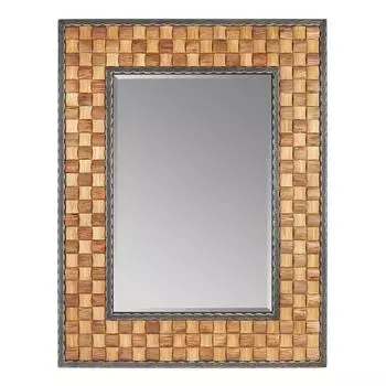 Зеркало runden дерево ii квадратики v20061 (runden) прозрачный 450x680 см.