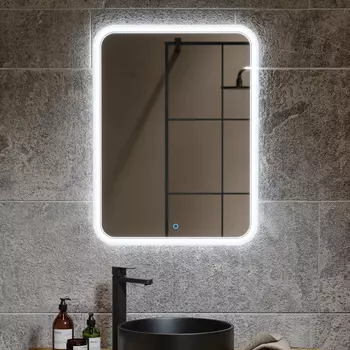 Зеркало с подсветкой anna (alavann) белый 60x80x3 см.