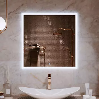 Зеркало с подсветкой emma (alavann) белый 50x80x3 см.