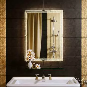 Зеркало с подсветкой sonata (alavann) белый 60x60x3 см.