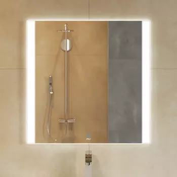 Зеркало с подсветкой tess (alavann) белый 70x80x3 см.