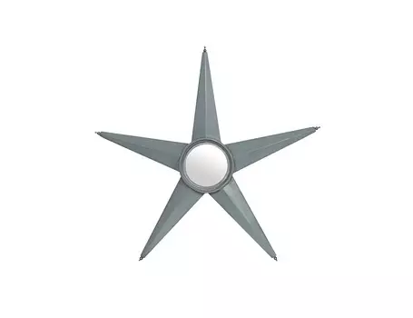 Зеркало starburst (gramercy) серый 14 см.