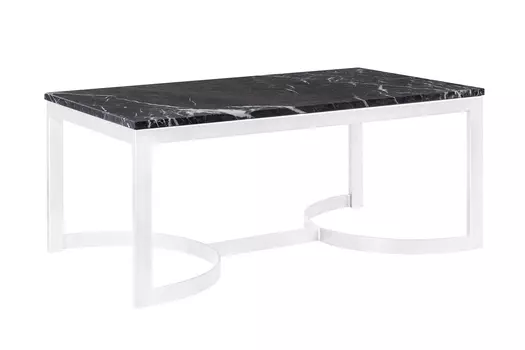 Журнальные и кофейные столики cтол журнальный aron marble-w (mak-interior) белый 100x44x60 см.