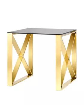 Журнальный стол кросс (stoolgroup) золотой 55x55x55 см.