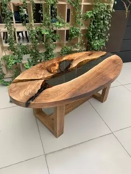 Журнальный стол (woodzpro) черный 60.0x45.0x110.0 см.