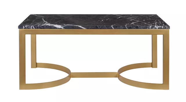 Журнальный столик aron marble-gd (mak-interior) золотой 100x44x60 см.