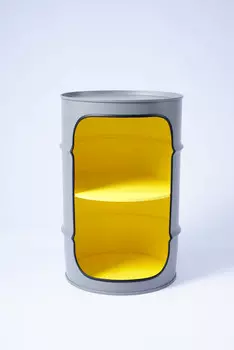 Журнальный столик-бочка (starbarrel) серый 36x56x36 см.