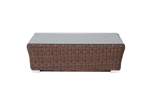 Журнальный столик капучино (outdoor) серый 110x30x66 см.