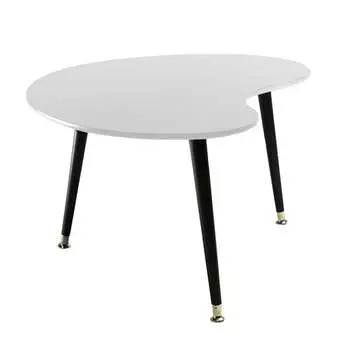 Журнальный столик почка (woodi) белый 90x43x60 см.