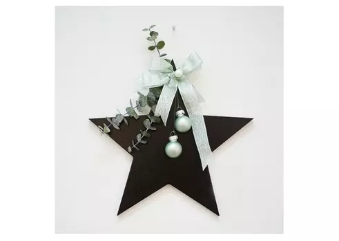 Звезда декоративная (wowbotanica) черный 24x24x1 см.