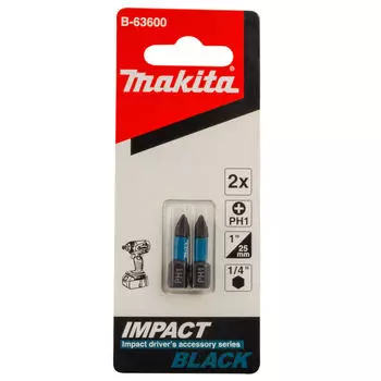 Бита Makita Impact Black PH1х25мм 2шт (B-63600)