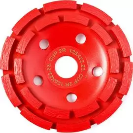 Чашка алмазная шлифовальная RedVerg 125 мм 2-х рядная (900381)