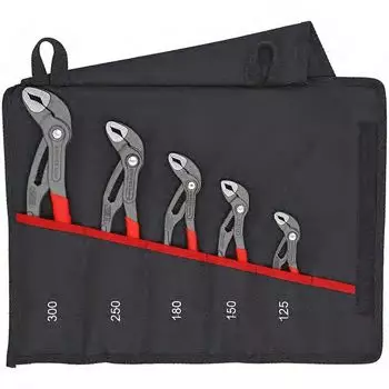 COBRA Набор клещей переставныx в сумке-скрутке, 5 пр., KN-8701125/150/180/250/300