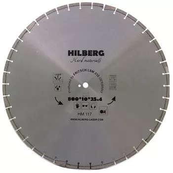 Диск алмазный по бетону Hilberg Hard Materials 800x25.4мм (HM117)