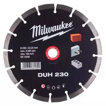 Диск алмазный по бетону и камню Milwaukee DUH 230x22.2мм (710)