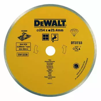 Диск алмазный по керамике DeWalt DT3733 254х25.4мм