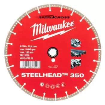 Диск алмазный универсальный Milwaukee STEELHEAD 350х25.4мм (4932478709)